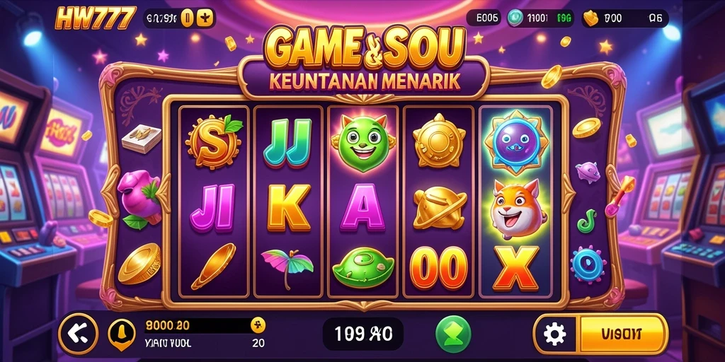 Screenshot utama HW777 memperlihatkan gameplay seru dan grafis yang menawan.