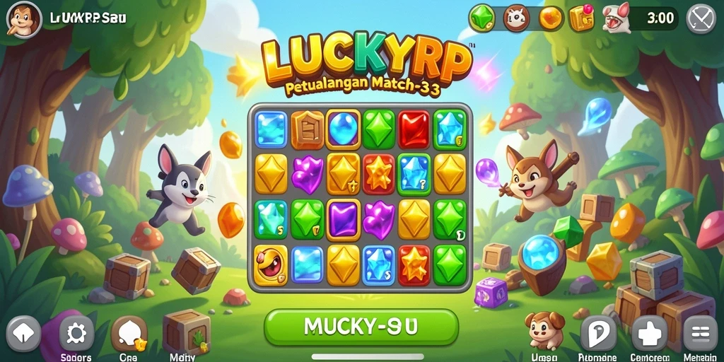 Tampilan gameplay seru dan penuh warna dari LUCKYRP.