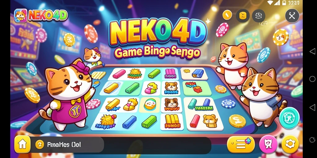 Screenshot gameplay NEKO4D yang menampilkan suasana Bingo yang seru.