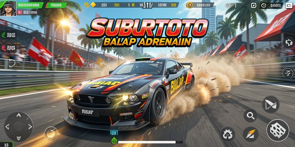 Gambar menunjukkan aksi balapan seru dalam SUBURTOTO.