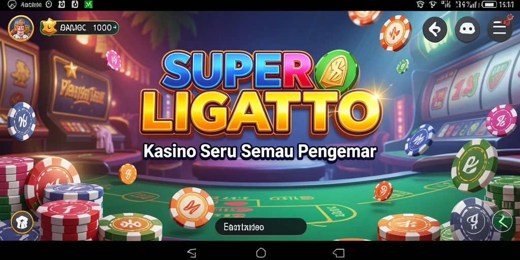 Tampilan gameplay SUPERLIGATOTO yang menarik dan interaktif.