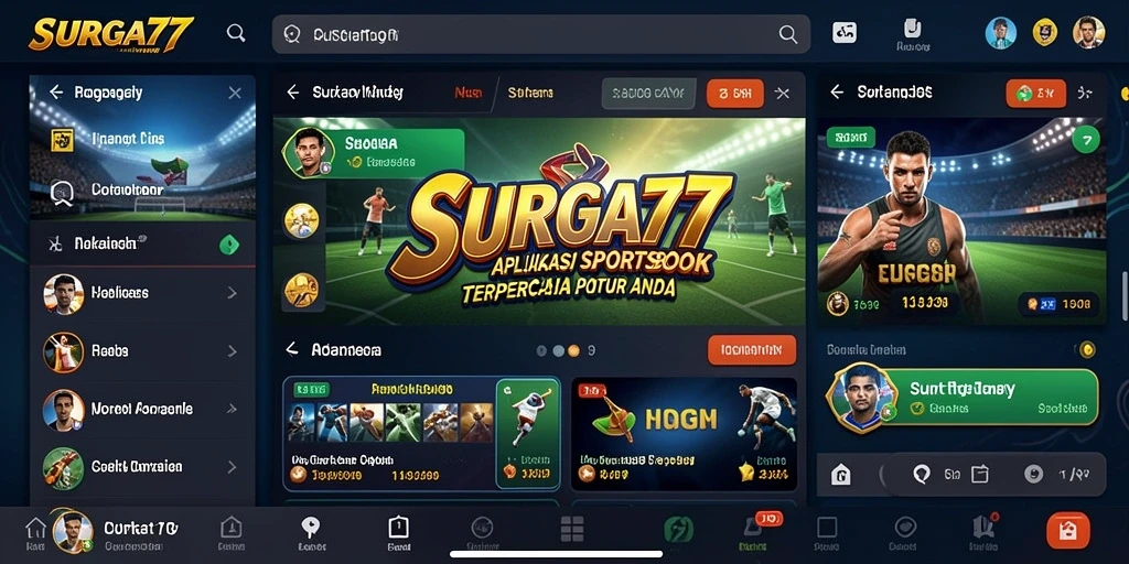 Gameplay menarik dari aplikasi Sportsbook SURGA77.
