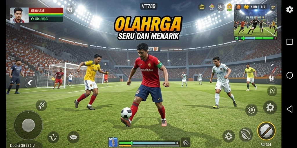 Screenshot VT789 menampilkan aksi seru dalam pertandingan olahraga.